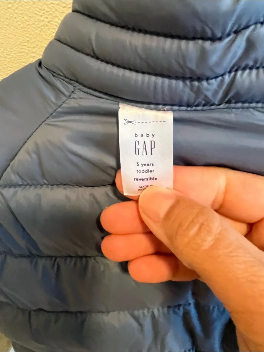 Gap reversible Kids Quilted Puffer Jacket - Blue